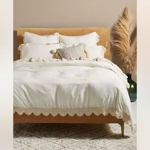 New Anthropologie Tranquility Linen Duvet Cover